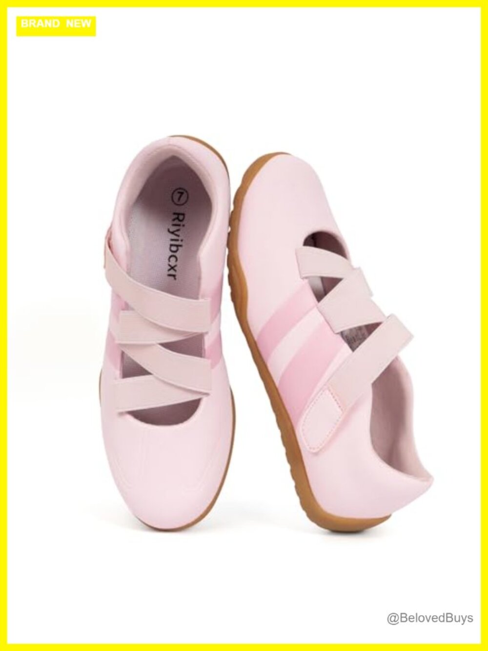 Mary Jane Flats Breathable Casual Walking Shoes Elastic Strap Comfortable